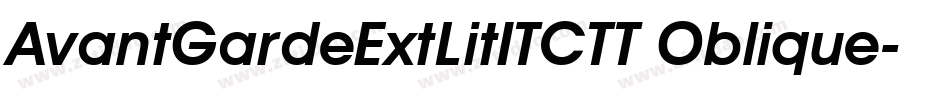AvantGardeExtLitITCTT Oblique字体转换
